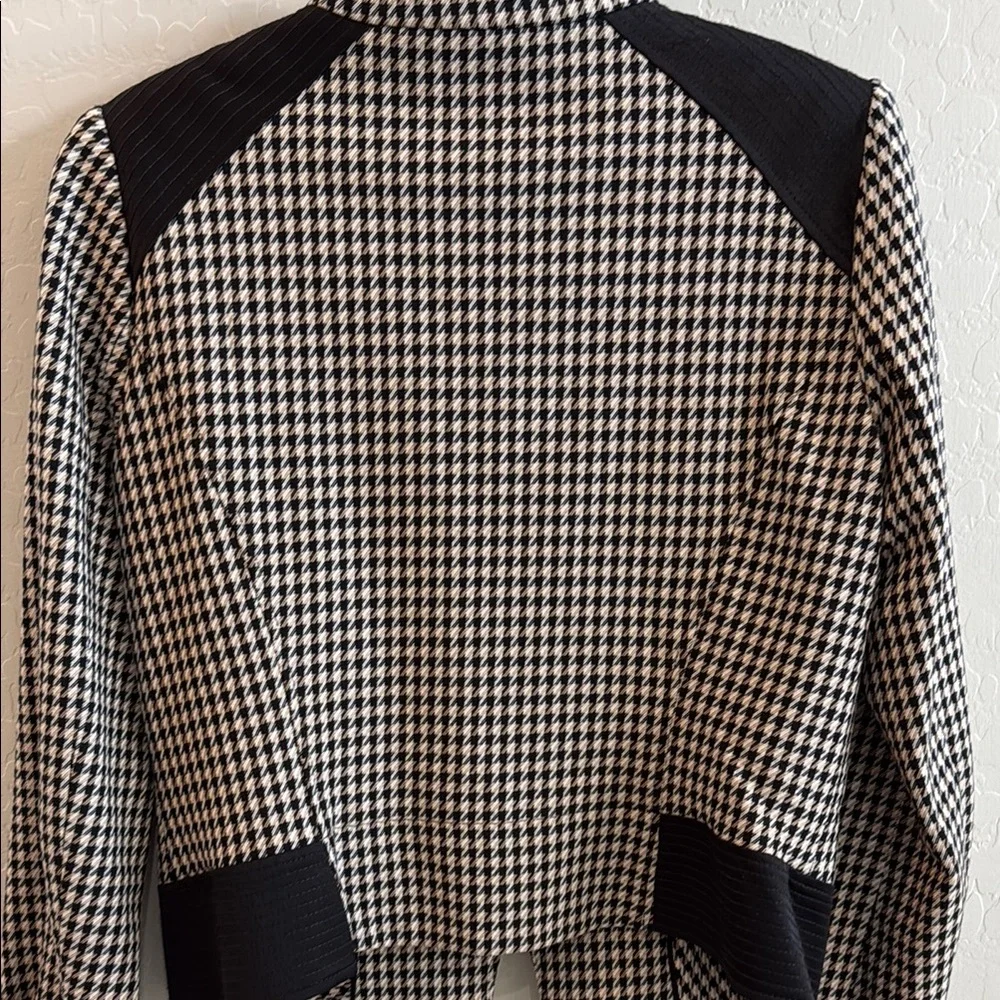 White House Black Market Houndstooth Zip-Up Jacket size 14 - Picture 9 of 13